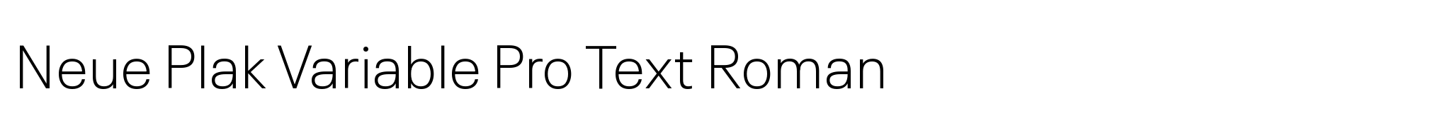 Neue Plak Variable Pro Text Roman image